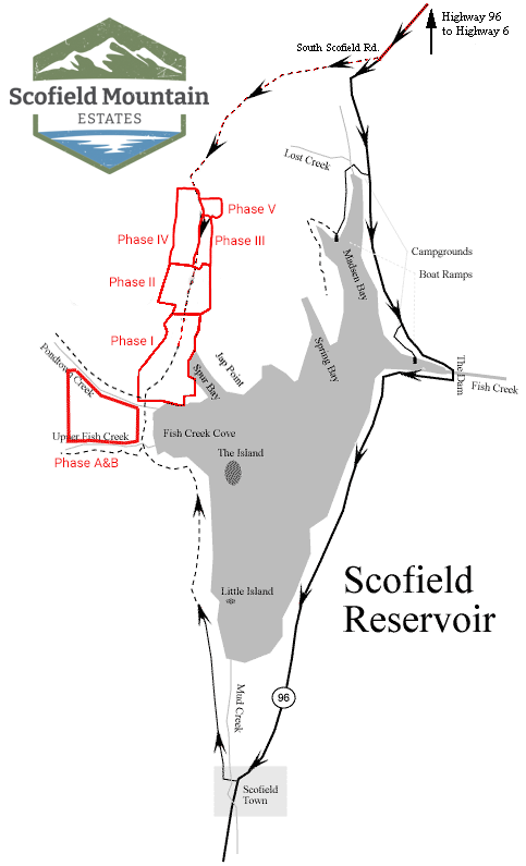 Scofield Mountain Estates: Phases Map