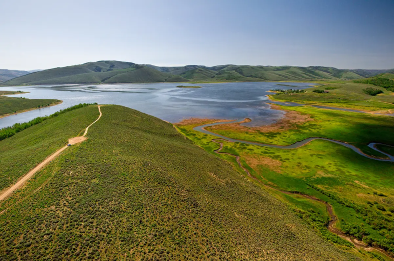 Lake view of Scofield Reservoir from recreational lot 7 near Scofield Mountain Estates
